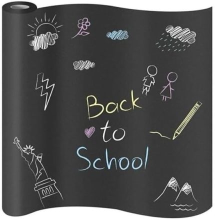 Boy Yapışkanlı Kara Tahta Tebeşir Hediyeli 100x30cm