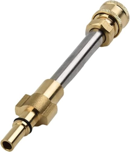 & Decker/Titan için Basınçlı Yıkama Adaptörü, 1/4 "Köpük Topu ve Püskürtme Çubuğuna Hızlı Bağlantı, Pirinç Bağlantı Elemanları ile Uzatma Lans Bağlayıcı (Bosch AQT)