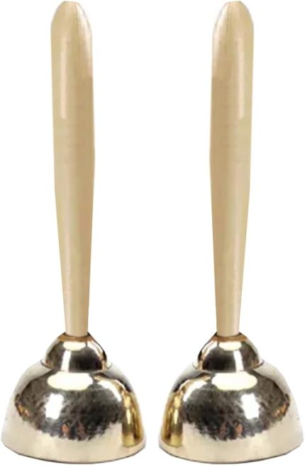 Orf-ZL-35 Örf Aletleri Ahşap Saplı EL Zili (1 Çift)