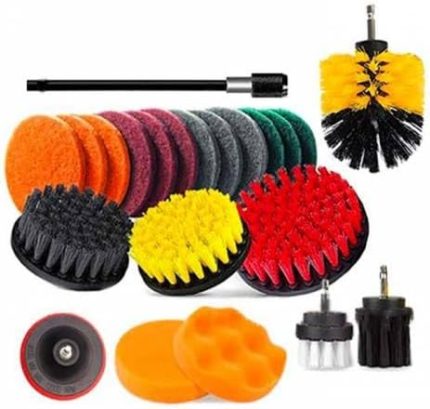 mobile 22 Parça Koltuk, Duvar, Küvet Detaylı Temizlik İçin Matkap Fırçaları,Çok Amaçlı Temizlik Seti