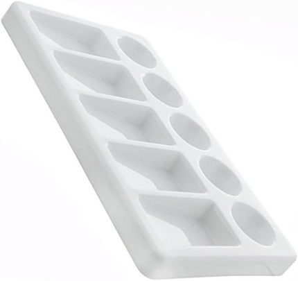 Masa Üstü Resim Paleti 1 Adet 10 Hazneli Boya Paleti 11x19 cm Sanatsal Boyalar İçin Palet Akrilik Boya Yağlı Boya Guaj Boya