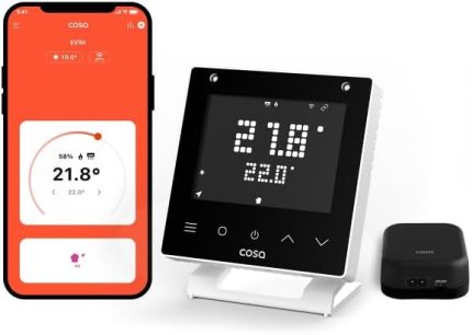 Akıllı Oda Termostatı v5, Wi-Fi Kablosuz Kombi ve Klima Kontrolü, Beyaz