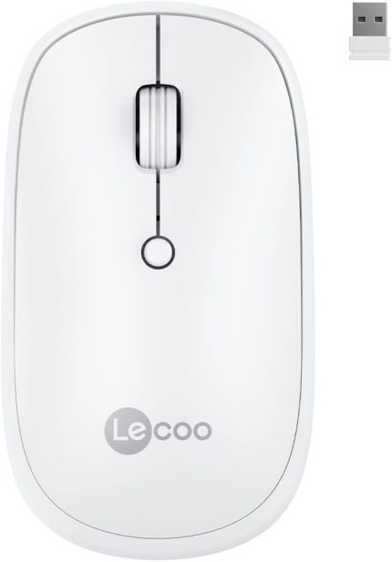 WS209 Kablosuz 1600DPI 6 Tuşlu Dual Mod 2.4GHz WiFi+ Bluetooth, Şarj Edilebilir, Windows, Linux, Mac ile Uyumlu 10m Kullanım Alanı Sessiz Kompakt Optik Mouse Beyaz
