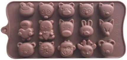 Silikon Çikolata Kalıbı Karışık Hayvanlı (SCK-21)