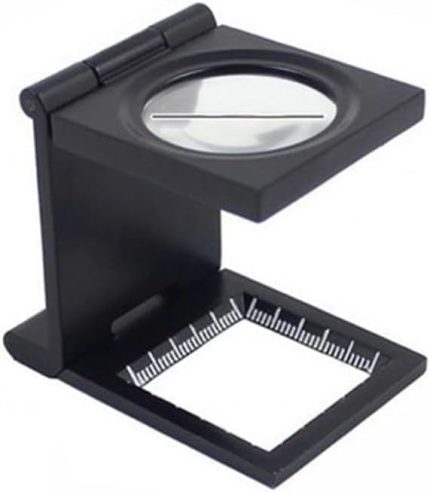 Büyüteç Mercek 2x2 cm 1 Adet 10X Büyütmeli Plastik Katlamalı Lup Optik Mercek Tekstil Kumaş İplik Katlanabilir