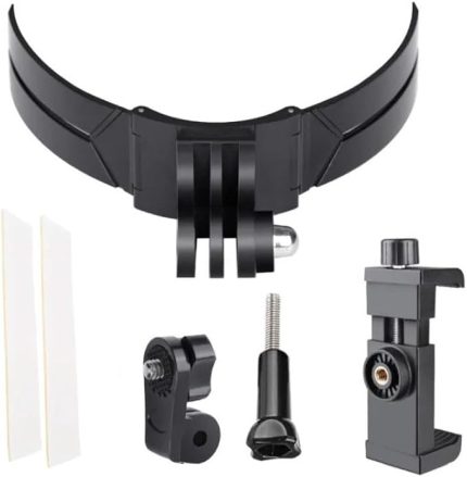 Motosiklet Kask Çene Yapıştırıcılı Telefon Ve Aksiyon Kamera Tutucu Full Aparat