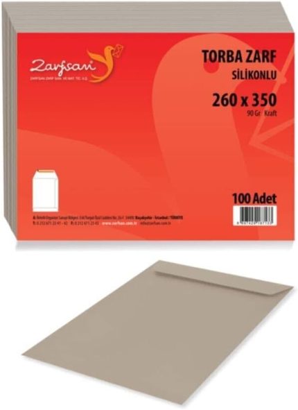 Torba Zarf 26x35 90 Gr Imitasyon Kraft 100 Adet