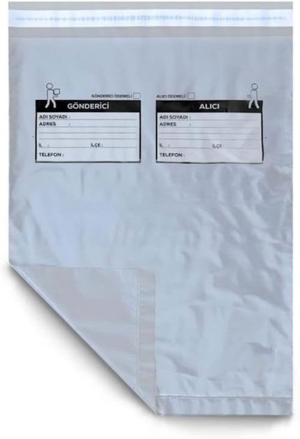 Gri Kargo Poşeti 45x55+4 cm - 100 Adet