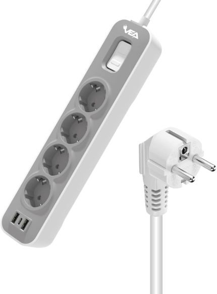 LED A Kalite Grup Priz 3'lü 4'lü ve 5'li 2 Usb + 1 Type-C Girişli 16 Max 4000 Watt 5v 2.6 Aç-Kapa Anahtarlı 1.5 Metre Kablolu Akım Koruma Çocuk Koruma Yangın Koruma (4'lü)