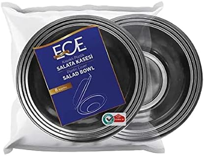 KULLAN AT SİYAH ŞEFFAF KAPAKLI SALATA KASESİ 16 ADET