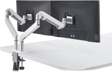 STD7080S 10"-27" Alüminyum Amortisörlü VESA Monitör Tutucu Çift Kol