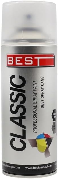 Classic Beyaz Sprey Boya, 400 ml, Nitroselüloz Bazlı, Metal ve Ahşap Yüzeyler İçin