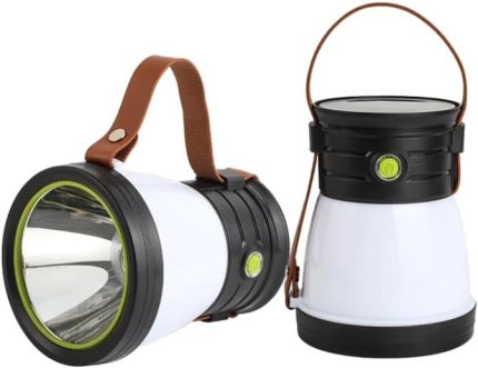 Solar Güneş Enerjili LED Kamp Feneri | USB Type-C Şarjlı, 500 Lümen, Powerbank, Taşınabilir El Feneri, 5 Modlu Aydınlatma | Kamp, Acil Durum, Bahçe için