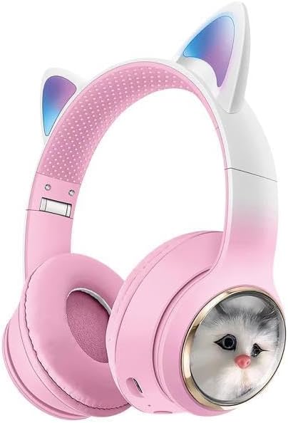 Wireless 5.3 Stereo Kedili Kulak Üstü Bluetooth Kulaklık Pembe BLT-45