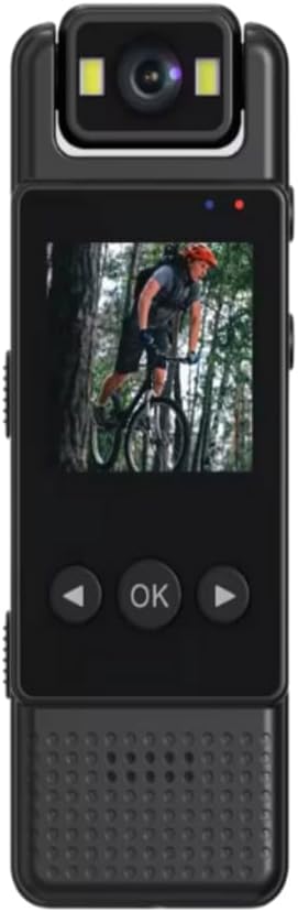 Video Kamera 1080P Full HD Taşınabilir Aksiyon Kamera | 180° Döndürülebilir Lens | Spor Kamerası | Klipsli Tasarım | Gece Görüş Özellikli Video Kaydedici