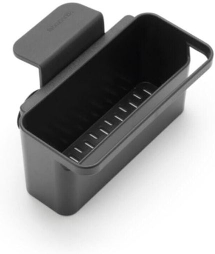 Brabanta SinkSide Lavabo İçi Düzenleyici (Koyu Gri) Düzenli Depolama/Drenaj Kabı, Mutfak Lavabo Süngerleri, Bezler, Bulaşık Sabunu için Vantuzlu