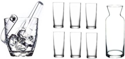 Rakı Bardak Ve Buz Kovası Seti 9 Prç