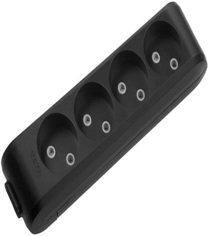 Multi-Let 4lü Topraklı Klemens Ç.K Priz, Siyah