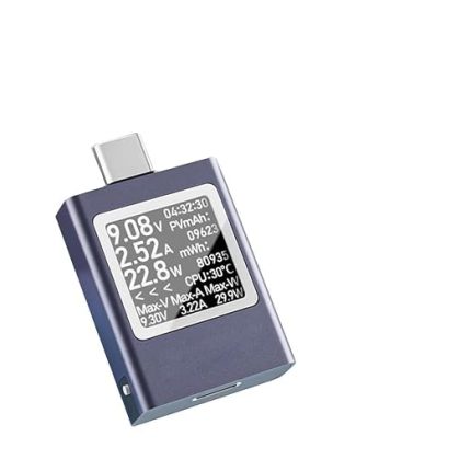 C Tipi Test Cihazı Şarj Cihazı Güç Ölçer DC Dijital Volt 360 Derece Dönen Ekran Doğru Ölçüm Veri Depolama Akım Gerilim Ölçer Amp Volt Amper Güç Bankası Şarj Cihazı ü