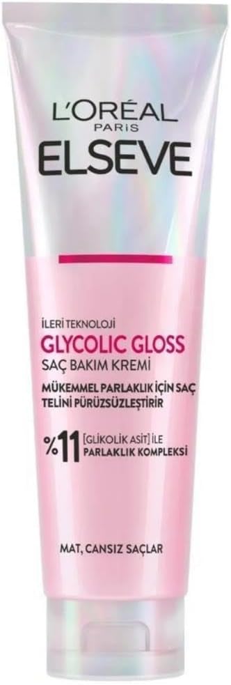 PARIS Elseve Glycolic Gloss Mükemmel Parlaklık için Pürüzsüzleştirici Saç Kremi 150 ml