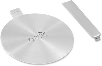 COOK BY NATURE İndüksiyon adaptör plakası 20 cm, çıkarılabilir saplı indüksiyon difüzör, kahve makineleri ve pişirme gereçleri için endüksiyon ocak ısı difüzörü