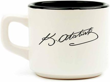 TASARIM Atatürk İmza Beyaz Venüs Kupa - Hediye Seramik Kupa