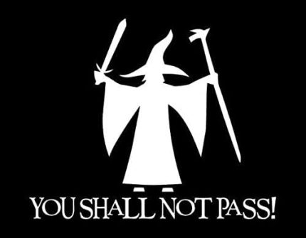 Gandalf You Shall Not Pass Çıkartma Vinil Çıkartma|Arabalar Kamyonlar Kamyonetler Duvarlar Dizüstü Bilgisayar| Beyaz |5.5 x 5.0 inç|121