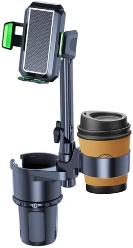 Araç içi Telefon Tutucu ve Çift Bardak Tutuculu Büyük Boy 40 Cm Yükseklik Kullanımı Kolay ve Pratik Fonksiyonel Telefon Tutucu SB-3066S