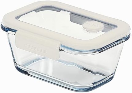 Fika Glace Vakumlu Cam Saklama Kabı 460 ML Bej