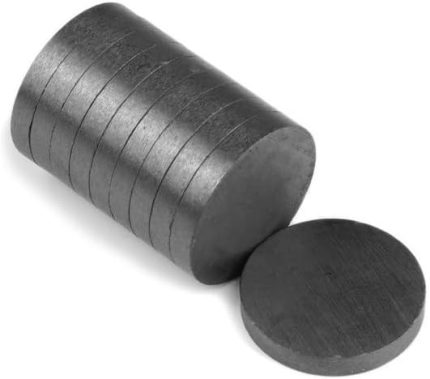 Yuvarlak Ferrit Oksit Siyah Kömür Mıknatıs Magnet 18x3 mm 100 adet