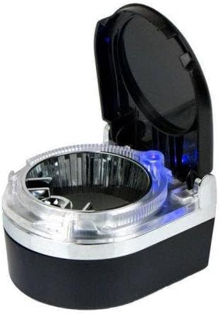 Led Işıklı Kapaklı Yapışkanlı Araç İçi Küllük Araç Küllük Tablası Siyah