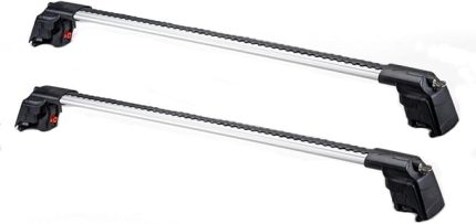 J7 SUV (2023-2025) için Kilitlenebilir Araca Özel Portbagaj Barları - Ara Atkı/Tavan Taşıma Barları 2li Set (Gri)