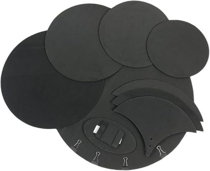 10 Adet 4 Klipsli Köpük Pedler, 14 Adet Tambur Tüneli Hacim Azaltma Pedleri Ton Kontrolü için, Aksesuarları