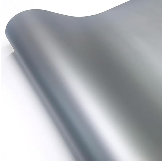 Silver Gümüş Renk Yapışkanlı Folyo Mat Yüzey 61 Cm 1 Metre - Görsel 2
