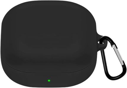 ​Samsung Galaxy Buds FE İle Uyumlu Renkli Silikon Kancalı Kılıf (siyah)
