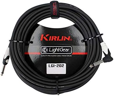 LGI-202BK 1/4'' Mono Düz Uç - Dik Açılı 3 Metre Kablo