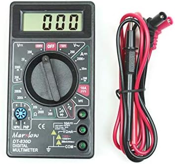 DT-830D Dijital Multimetre Avometre - Digital Ölçü Aleti - Akım, Voltaj, Direnç Ölçer - Siyah Ölçü Aleti