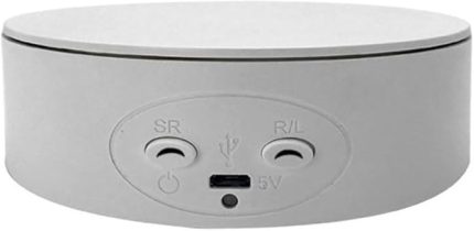 360 Derece Dönen Ekran Standı, Fotoğrafçılık için 5KG Yük Elektrikli Döner Döner Tabla Motorlu Döner Stand Ekranı (beyaz)