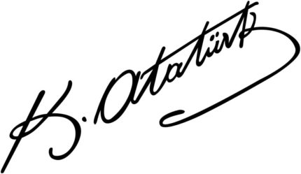 Aksesuar Kemal Atatürk İmza Sticker Araba Oto Araç Sticker 15 x 4 cm Siyah