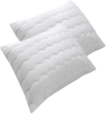 Kapitoneli Yastık Alezi 2'li Pamuklu Fermuarlı Kapitone Yastık Koruyucu Yastık Kılıfı