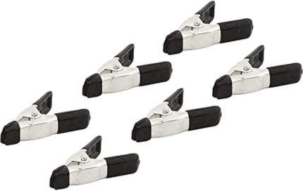 60341 6 pc 50 mm Spring Clamp Set, Black
