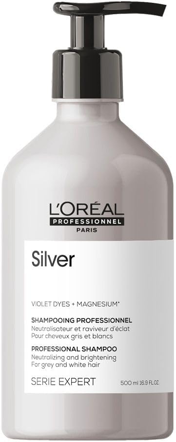 Professionnel Paris Serie Expert Silver Çok Açık Sarı, Gri Ve Beyaz Saçlar Için Renk Dengeleyici Mavi Şampuan 500ml
