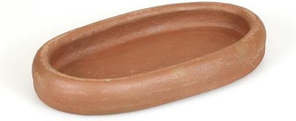 2'Li Set Toprak Güveç Fırın Kabı Oval Tava