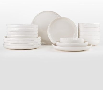 Porselen Bone Crest 18 Parça 6 Kişilik Yemek Takımı