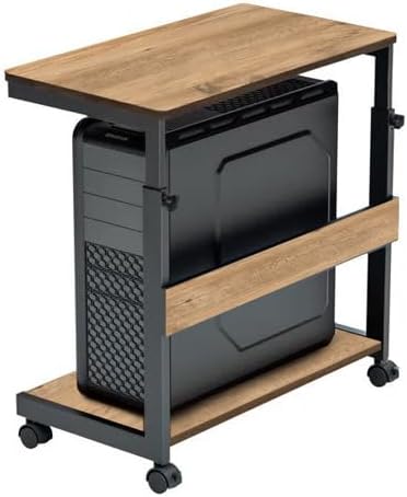 Ayarlı Yazıcı ve Kasa Sehpası - Atlantik Çam (FRENLİ TEKERLİ) 45x30