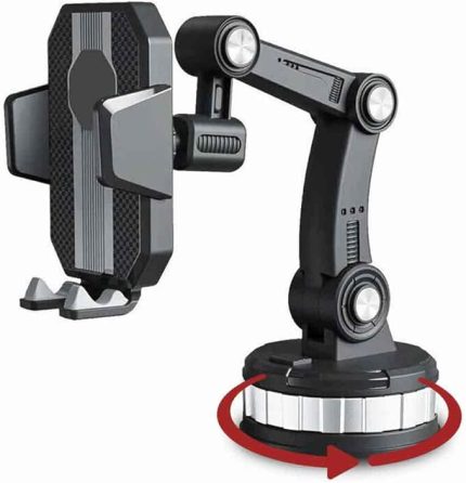 Araç İçin Telefon Tutucu Ekstra Güçlü Uzun ve Dayanıklı Her Eklemi Daha İyi Bir Açı İçin Ayarlanabilir Temizlenebilir Vantuz Pedi Torpido Cam Yada Sunroof'a Uygulanabilir FCZ031