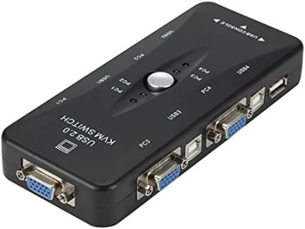 Al-4210 4 Port USB Kvm Switch 4 PC Kasa Tek Kontrol Çoklu VGA