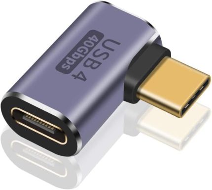 90 Derece Type-C Çevirici USB 4 40 Mbps Dik Type-C Çevirici