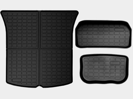 SET) T PARTS Tesla Model Y 3D Havuzlu Bagaj Havuzu Seti, TPE Malzeme Kırılmaz Su Geçirmez Koku Yapmaz