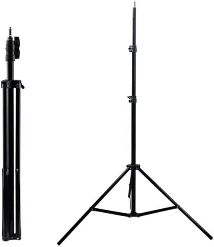 Alüminyum Alaşımlı Işık Standı 2 Metre Ayarlanabilir Yaylı Yastıklı Fotoğraf Tripod Standları Fotoğraf Stüdyosu Flaşları, Halka Işık Standı, Fotoğraf Ekipmanları Flash Standı